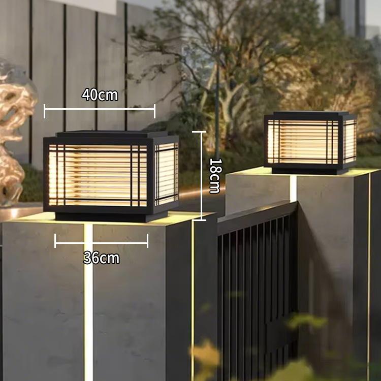 Waterproof Outdoor Post Lantern Garden Floor Fence Household Solar Column Lamp Led Pillar Lights 220 V Pier Mounted Post Light