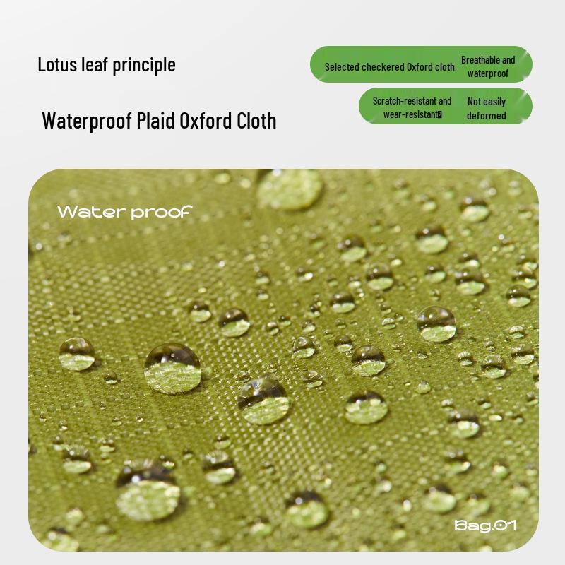 Large Capacity Foldable Waterproof Tote Bag - Solid Color Eco-friendly Oxford Cloth for Grocery Shopping