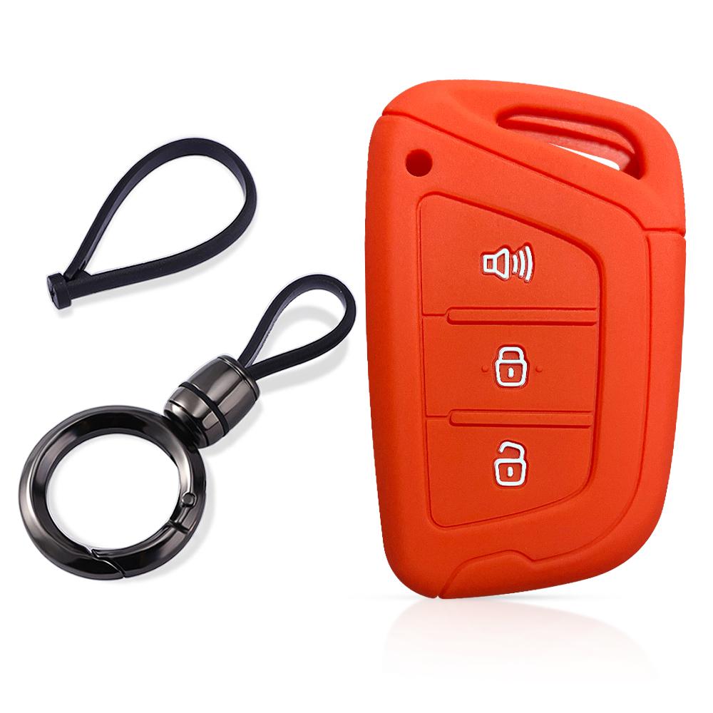 Silicone Car Key Case Keychain Holder Key Cover Fob For JAC JS4 J7 E-JS4 S2 S3 S4 S5 S7 JIAYUE A5 X4 X7 IC5 IEV T50 T8 Refine M6