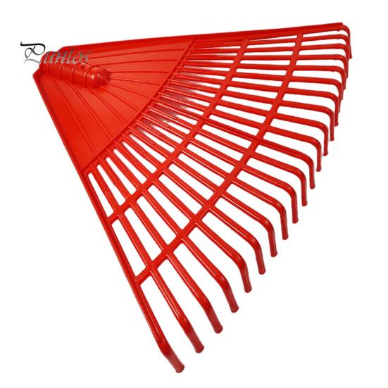 

12/21 зубців Граблі для листя Загартована пластикова головка для збирання листя, сміття Садовий інструмент Легкий інструмент для чистої трави у дворі для садівництва, кемпінгу 21 червоний