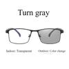 Business Men Women Anti-Blue Light Myopia Glasses Finished Metal Square Prescription Eyeglasses Diopter 0 -0.5 To -6.0 Oculos