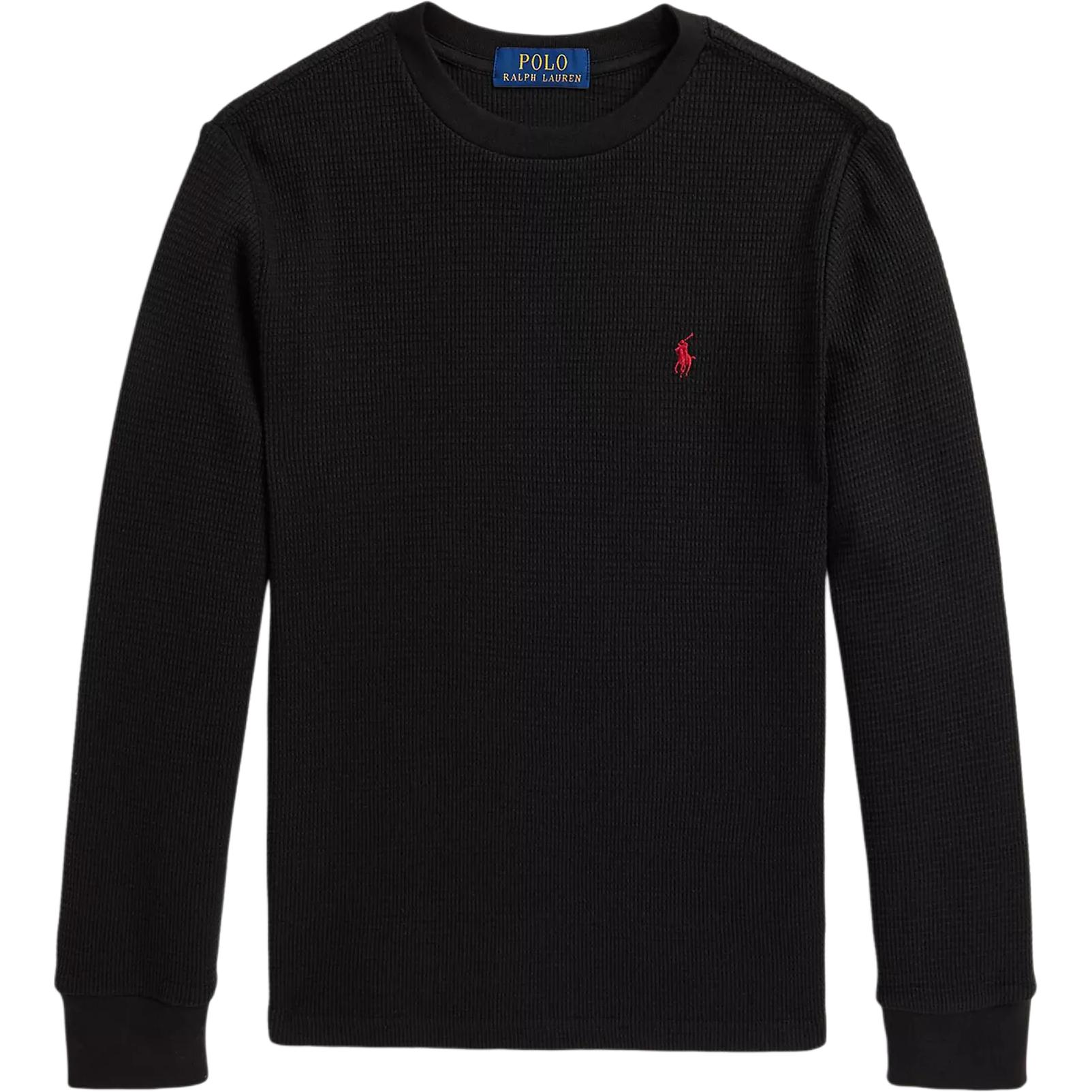 

Polo Ralph Lauren Sweatshirt FW25 Cotton Waffle Long Sleeve Pullover Crew Neck Kids Kids sweatshirts 323920629-014 XL