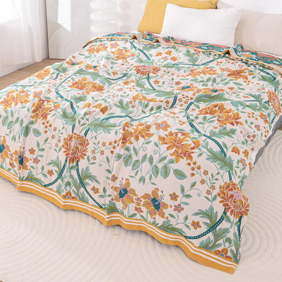 

Premium Cotton Gauze Towel Blanket - Versatile Bed Cover for Naps (Single/Double) 150x200 cm