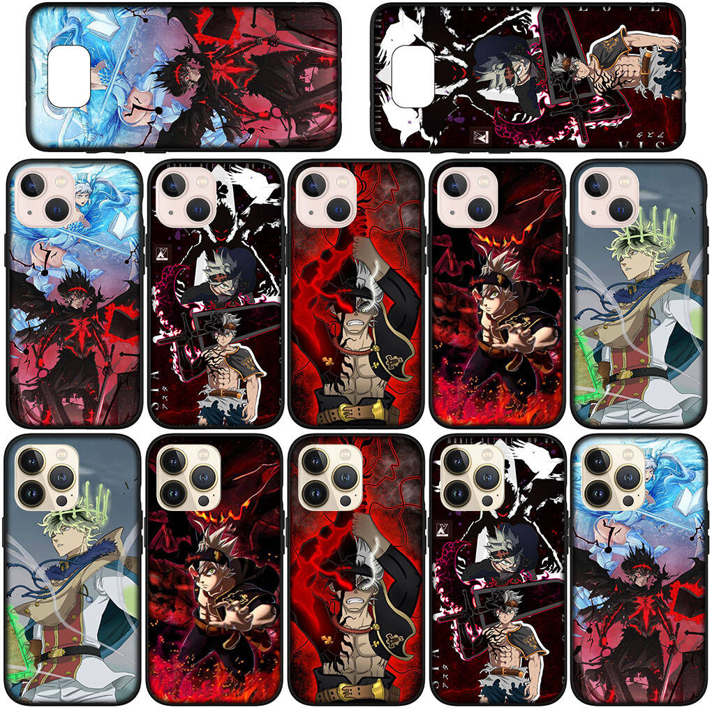 for Samsung Galaxy S25 S24 S23 iPhone 17 16 15 Xiaomi Redmi Note 14 13 12 Plus Pro Max XR A57 Phone Case Cartoon Asta Black Clover OPPO Huawei Cover