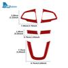 For Ford Focus SE Ecoboost 2015 2016 2017 2018 Real Soft Carbon Fiber Sticker LHD RHD Car Steering Wheel Button Frame Trim