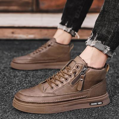 Herren Winter Warme Baumwollschuhe Neue Klassische Mode Retro Plüsch Bequeme Anti-Rutsch Schneestiefel Outdoor Sport Freizeitschuhe