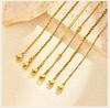 18K Real Gold Plated Bracelet Stackable for Women, Dainty Satellite Link Chain Bracelets Adjustable Minimalist Jewelry
