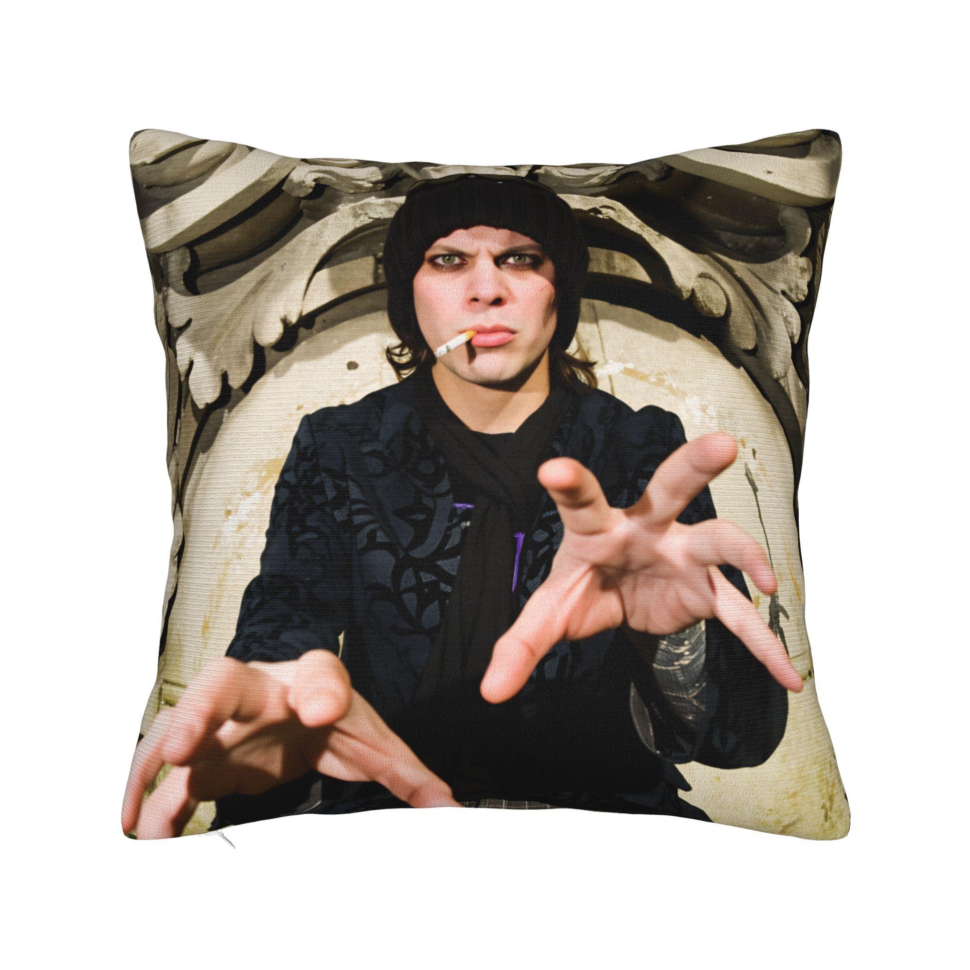 

Rock H-HIM Band V-Ville V-Valo Pillow Case Print Pillow Cover Funny Pillowcases For Sofa Bedroom Home Decor 50*50cm