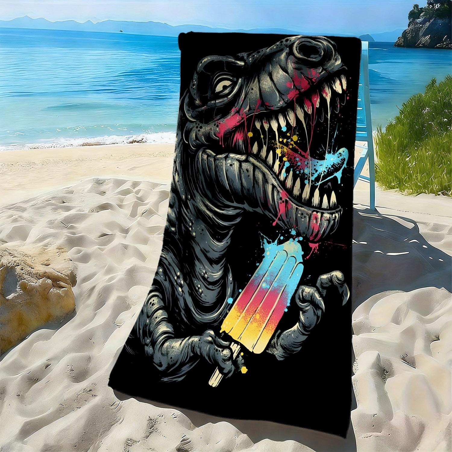 

Gorilla multi-colored ice cream bar pattern polyester microfiber beach towel is highly absorbent suitable swimming beach outings W40*H60(CM)