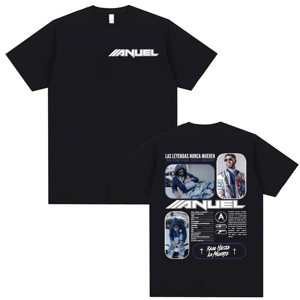 

Anuel AA Rhlm 2 Real Hasta La Muerte Album T Shirt Hot Sale Hip Hop Trending T-shirt Men Women Vintage Summer Oversized T Shi... S разноцветный