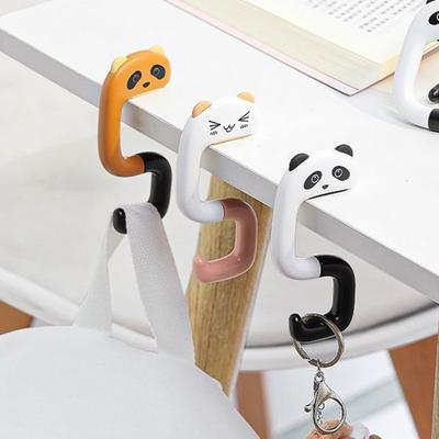 Travel Portable Plastic Bag Cute Animal Hook For Hanging Decorative Table Purse Bag Hooks Wall Hanger Holder Handbag Hanger