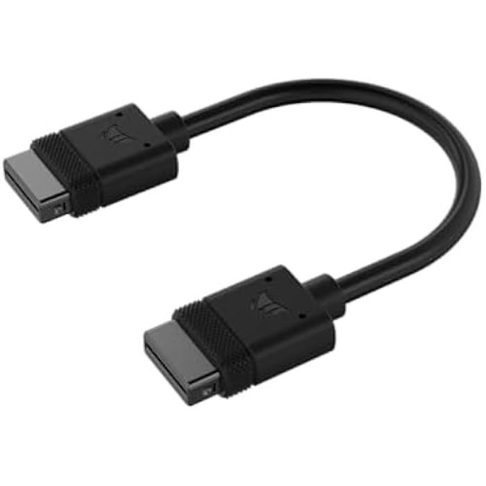 Câble - corsair - icue link - 100mm - noir - têtes réversibles