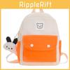 Childrens Casual Dualcolor Nylon Backpack With Bear Print Design For Preschool Boys And Girls