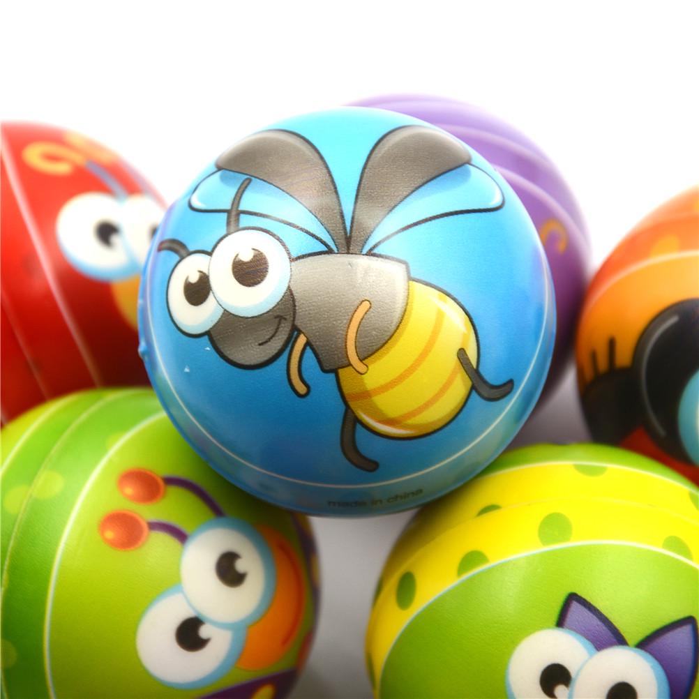 Animal Print Soft Spongy Bouncy Balls Kids Foam Ball Toy Christmas Gift
