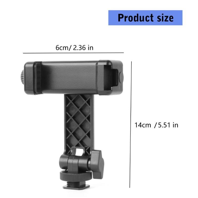 Plastic Phone Clip with Cold Shoe Adapter Durability for Secure Attachment of Photography Accessories Outdoor Use