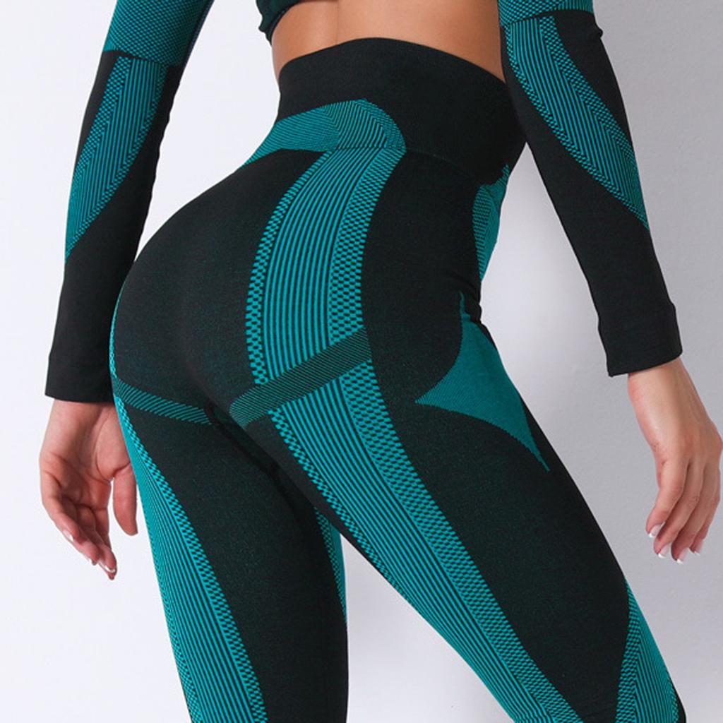 Women's Seamless Knitting High Waist Tight Fitting Hip Lift Motion Yoga Pants