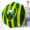 Stork, Football Automatic Folding Umbrella  8 Ribs, Durable Iron Frame, Bright Color Pattern Compact Travel Umbrella, Suitable for Outdoor,