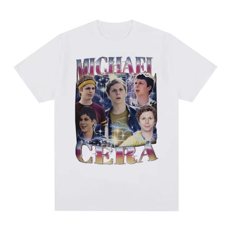 Classic Michael Cera Graphic T-Shirts Men s Women Casual Fashion Retro Short Sleeve T-shirt Summer Cotton Oversized T Shirt S разноцветный