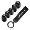  Motorcycle Tire Wheel Valve Caps Cover Suede Car Keychain Keyring For HONDA Hornet NT1100 CBR CB Shadow PCX VFR XADV Forza rlsh58
