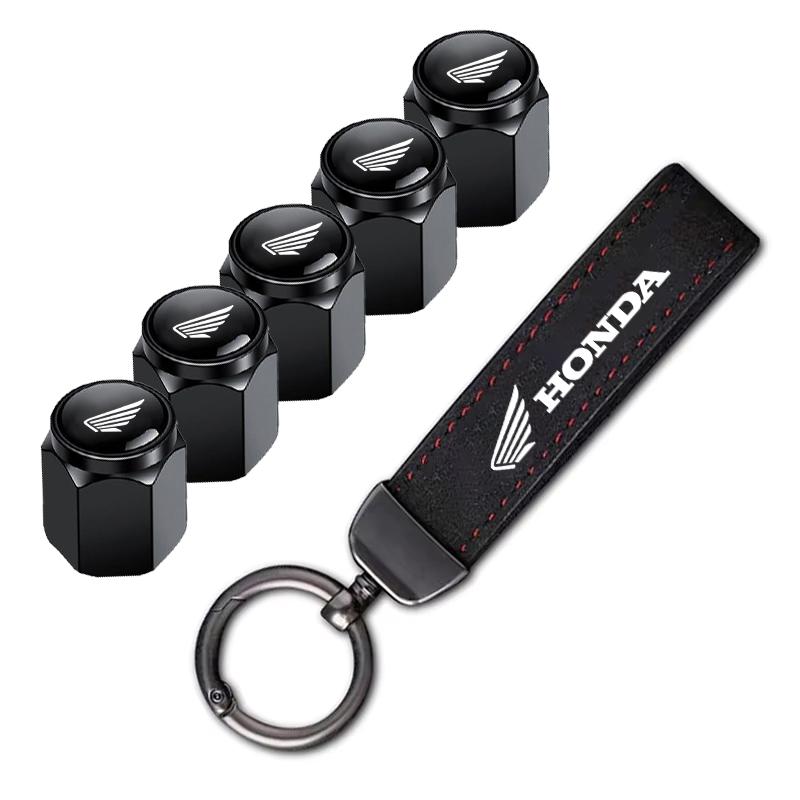 Motorcycle Tire Wheel Valve Caps Cover Suede Car Keychain Keyring For HONDA Hornet NT1100 CBR CB Shadow PCX VFR XADV Forza rlsh58