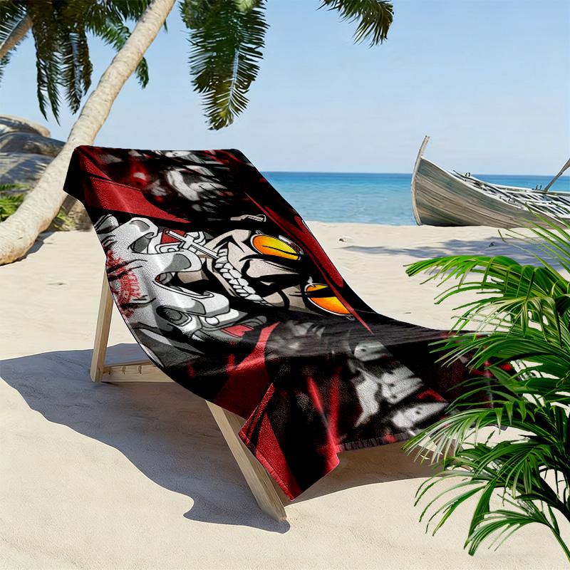 Anime-style character print 2D Flat Print Beach Towel, Large Soft Quick Dry Towel for Beach Camping SwimmingZSTJ0915161