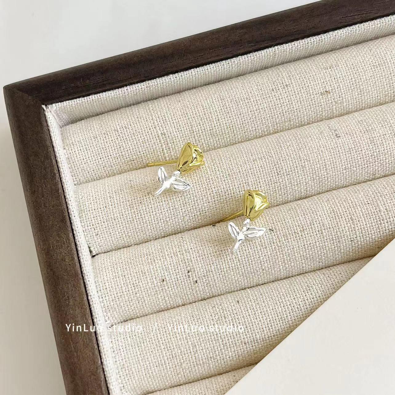 

«Серьги-иглы Майяра 925»: Янтарный жемчуг в стиле ретро для осени/зимы