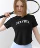 XEXYMIX Piping Contrast Crop Short Sleeve Xfk2Ts1102