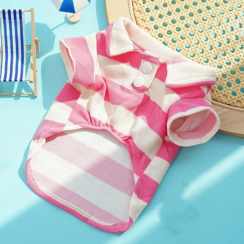 Outfits Casual Dog Stripe Sweatshirt Cotton Fabric Two-Footed Cat T-shirt Undershirt Vest Pet Clothing Chihuahua