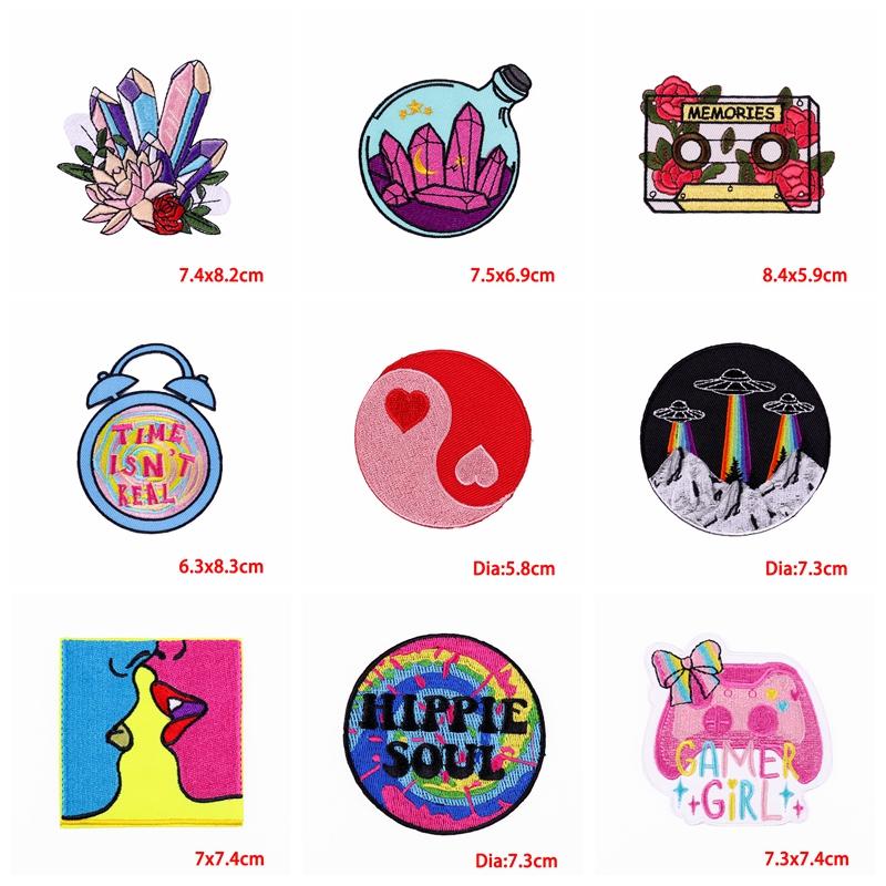 5 szt./Partie Księżyc Motyl Taśma Kwiat Haftowana Naszywka Kreskówkowe Naszywki Na Ubrania DIY Naszywki Do Naprasowywania Na Ubrania Naklejki Do Naszywania