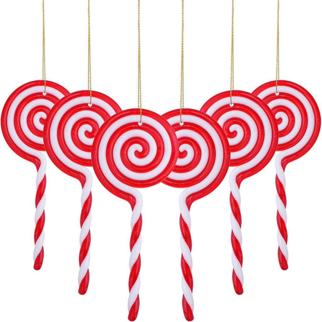 Acrylic Candy Cane Ornaments for Christmas Tree Decoration