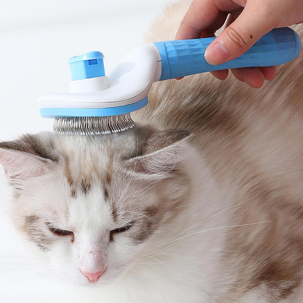 Cat Grooming Brush  Self Cleaning Slicker Brushes for Dogs Cats Pet Brush Tool Gently Removes Loose Undercoat  Mats Tangled Hair Massage-Self