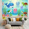 2D Cartoon Meeresbewohner Kulisse, Kinder Unterwasserwelt Party Banner
