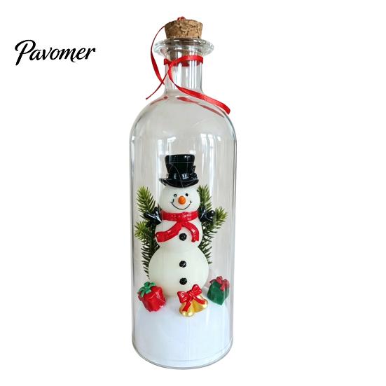 Festive Room Accent Light Recordable Christmas Message in A Bottle, Voice Recording Holiday Keepsake with Personalized Memory Playback Cork,