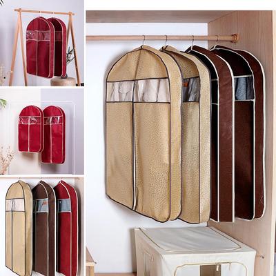 Hanging Garment Bag For Closet Organizer, Bottom Closed Protector Extra Large M L Clothes Wardr P8U7