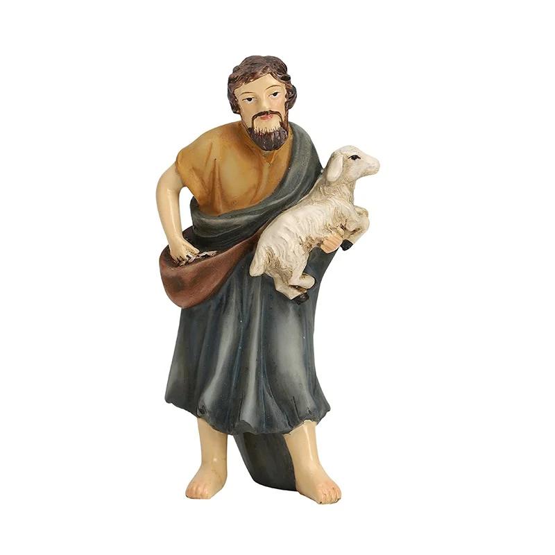 11 Stück/Set 10cm Christi Geburt Jesu Schmuck Geschenke Krippe Bastelarbeiten Harz Weihnachts Krippe Dekoration Katholische Figuren