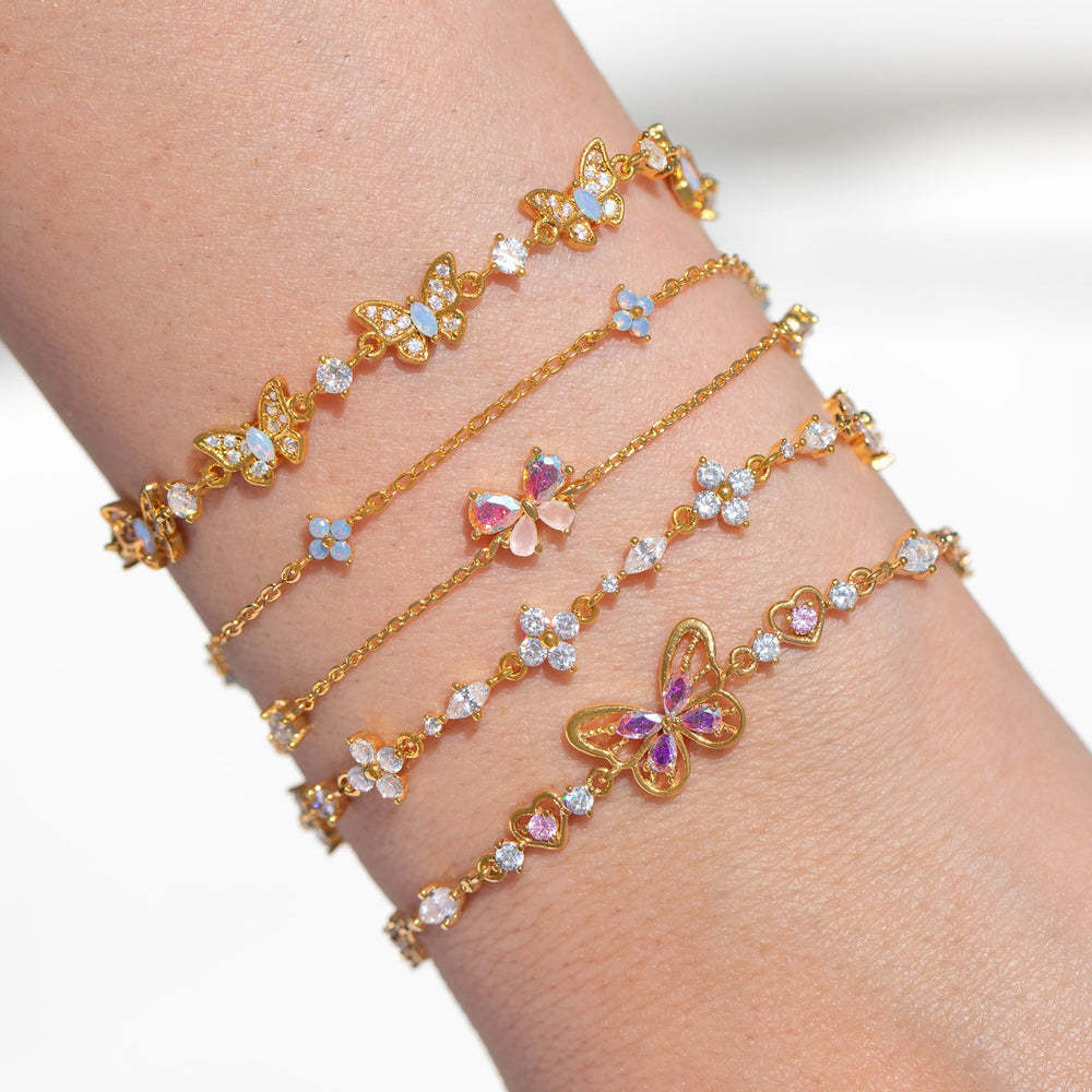 Bow Zircon Bracelet Wind Zircon Bracelet Zircon Flower