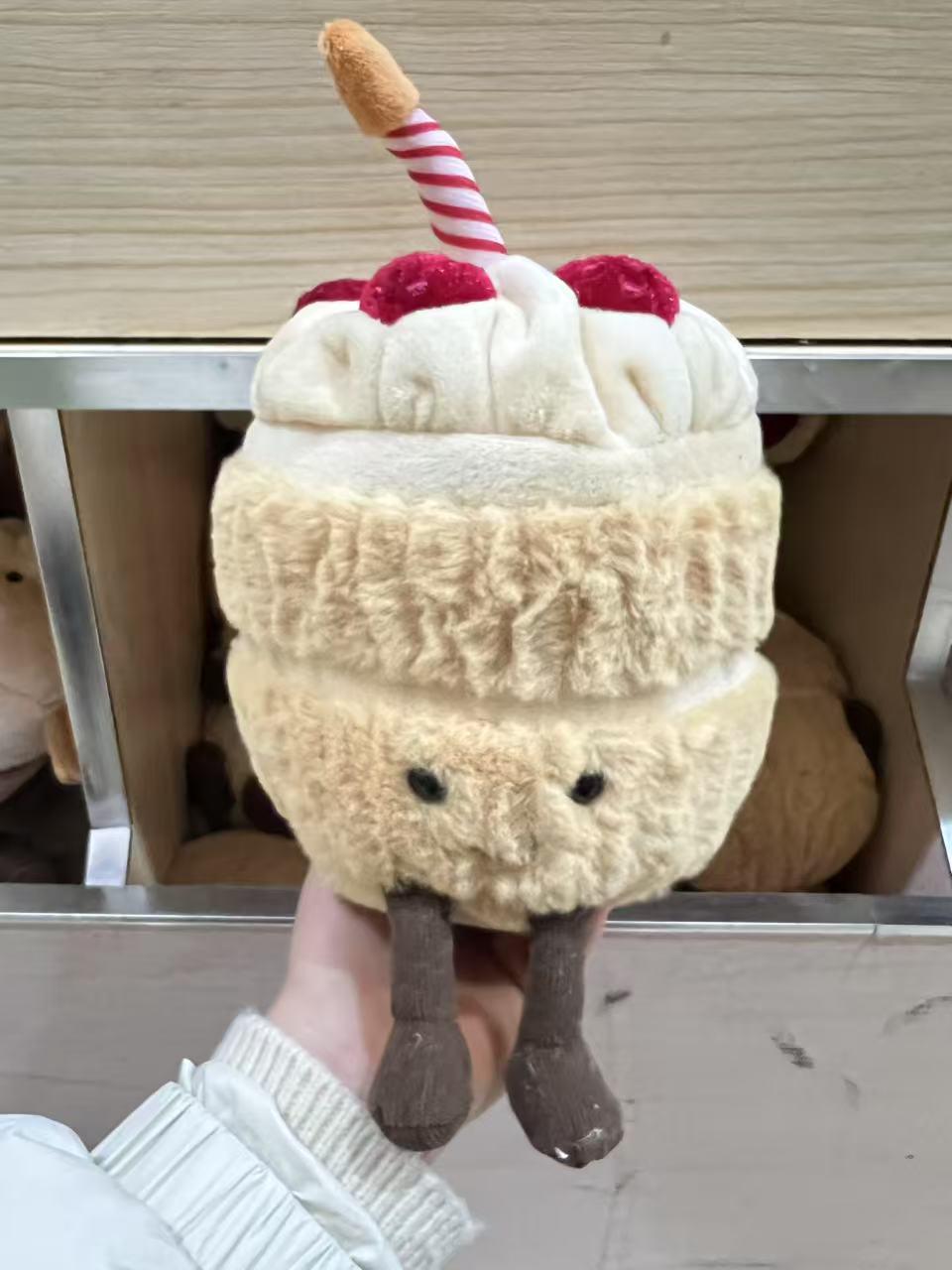 Cherry Cake Doll Rainbow Plush Toy - Birthday Cake Simulation High-Quality In Stock No Mark
