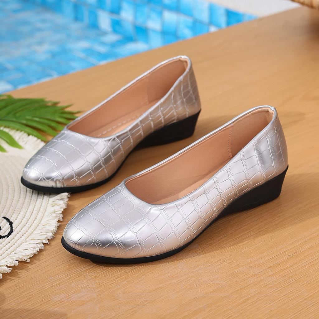 Low-cut Single Shoe - New Style with Round Toe and Soft Bottom - Flat Sole Shoes for Women