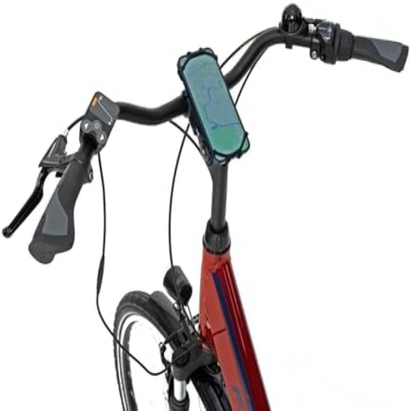 Bike Phone Holder Silicone 360° All-Side Protection for Bicycle Motorcycle Easy Mount Black 1-Pack