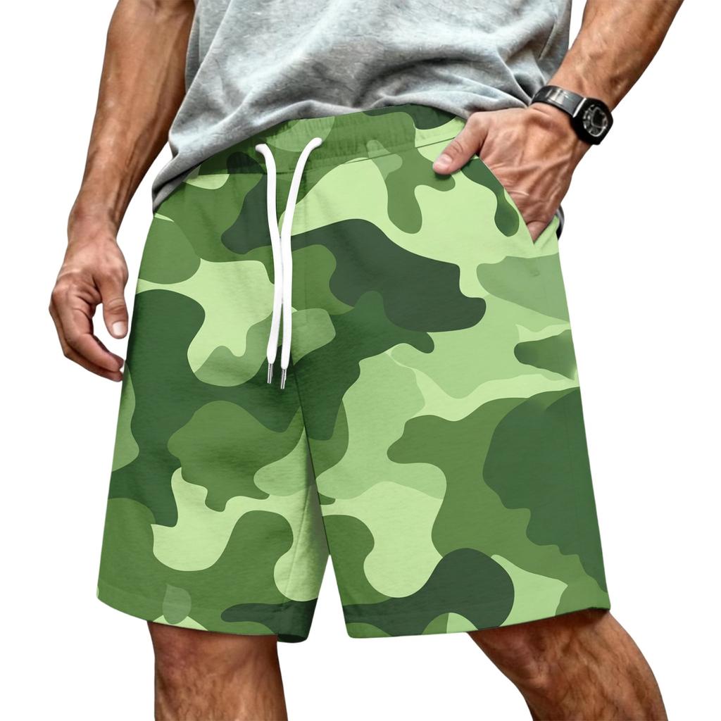 Men's Athletic Shorts with Elastic Drawstring Waist - Lightweight Summer Workout Shorts for Running, Gym, Training, and Sports