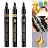 3 buc Oglindă Crom Marker Pen Auriu Argintiu Culoare Bronz Impermeabil Model Pictură Marcare Proiecte de artă DIY Lichid metalic permanent reflectorizant