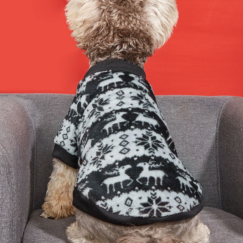 Cheap Pet Dog Christmas Sweater Pet Cat Puppy Fleece Warm Coat Stretchy