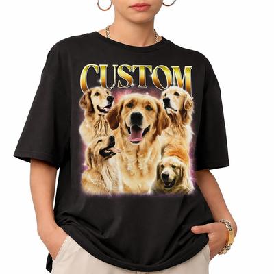 Custom Golden Retriever Collage Shirt, Vintage Dog Lover Tee