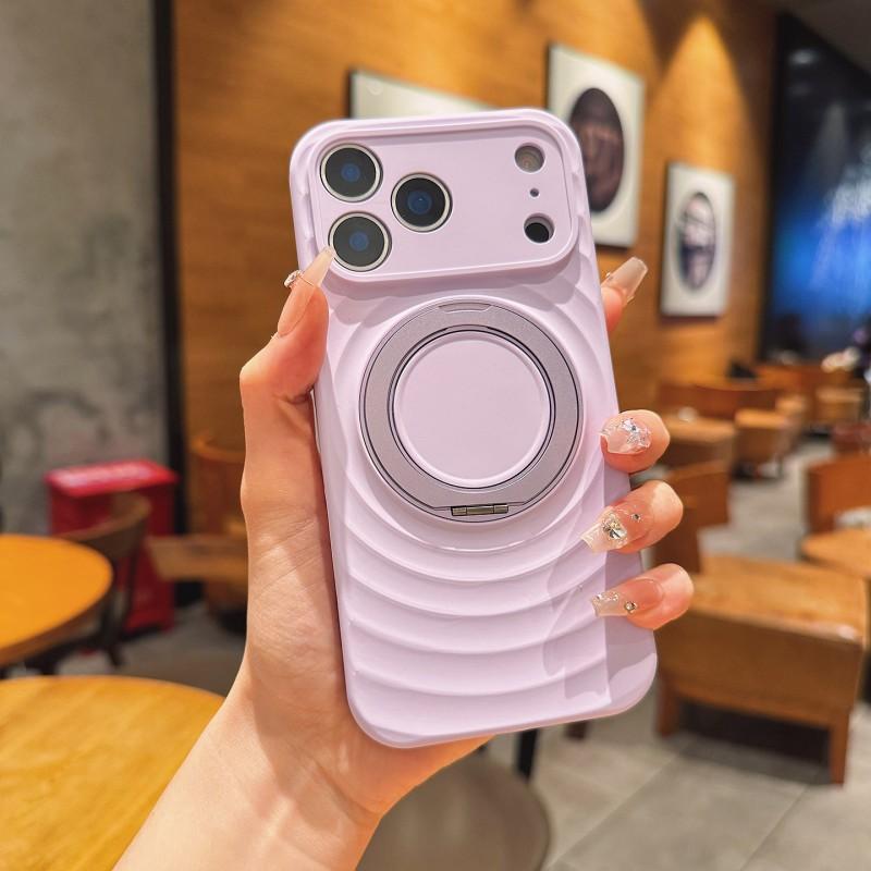 Wave Pattern 360 Rotating Magnetic Bracket Suitable IPhone 17 PROMAX Skin Sensitive Phone Case Apple 16 All Inclusive iPhone 17 PROMAX