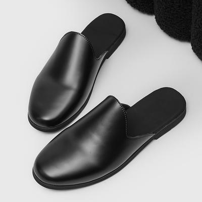 Chinelos Masculinos da Moda Mocassins de Couro da Moda Mocasins Sapatos Casuais Antiderrapantes para Caminhada ao Ar Livre Mulas Slides Masculinas Sandálias de Praia Confortáveis