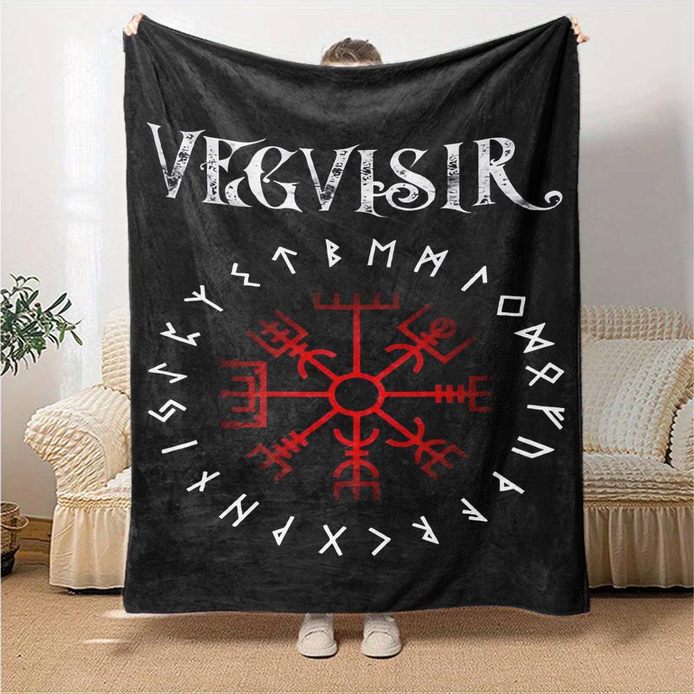 Viking Theme Printed Blanket - Perfect for Couch, Bed, Travel & Outdoor Use | Machine Washable, Cozy & Durable.