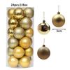 24Pcs 3cm Christmas Balls Christmas Tree Decoration Xmas Hanging Tree Pendants Home Party Christmas Tree Decor New Year Gifts