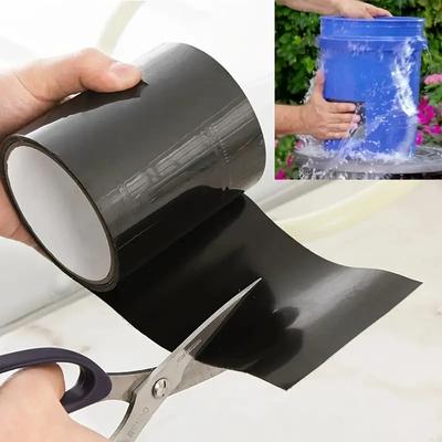 Bandă de reparare a scurgerilor din PVC, ultra-durabilă, super puternică, etanșă, rezistentă la intemperii și autoadezivă, soluție pentru remedieri instantanee, 10 cm x 1,5 m