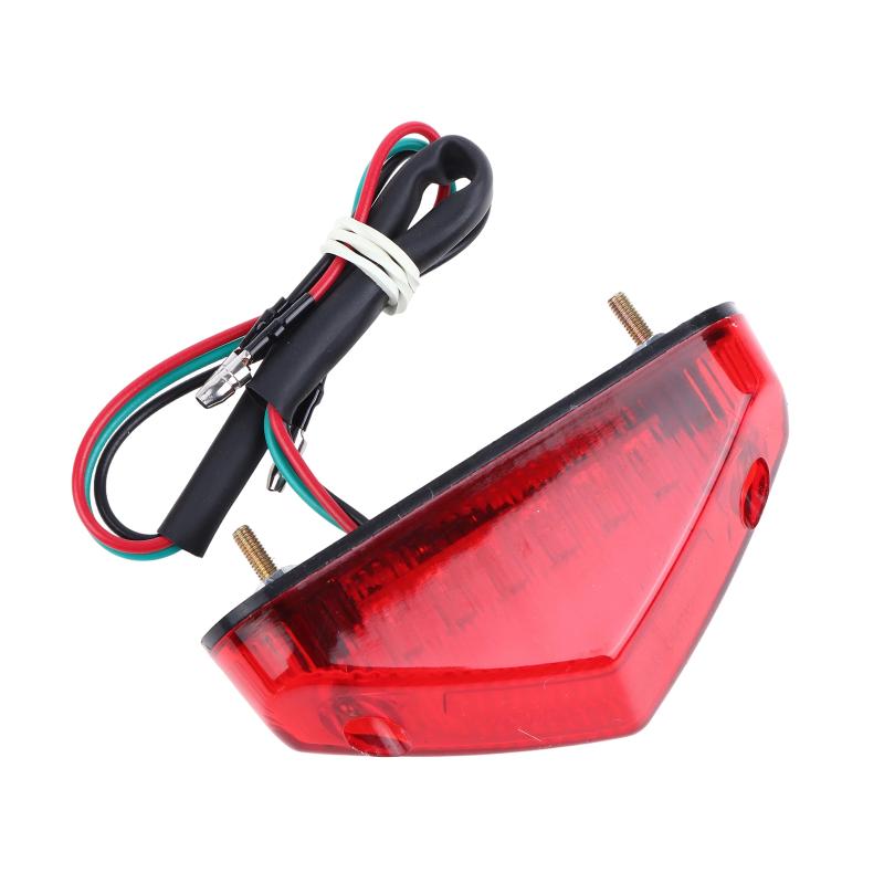 12V Motorcycle Tail Rear Light Lamp Taillight Motor Brake Stop Lights License Plate Light Moto Equipments Parts Access Universal