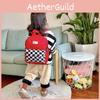 Fashionable Black And White Checkered Backpack Perfect For Boys And Girls